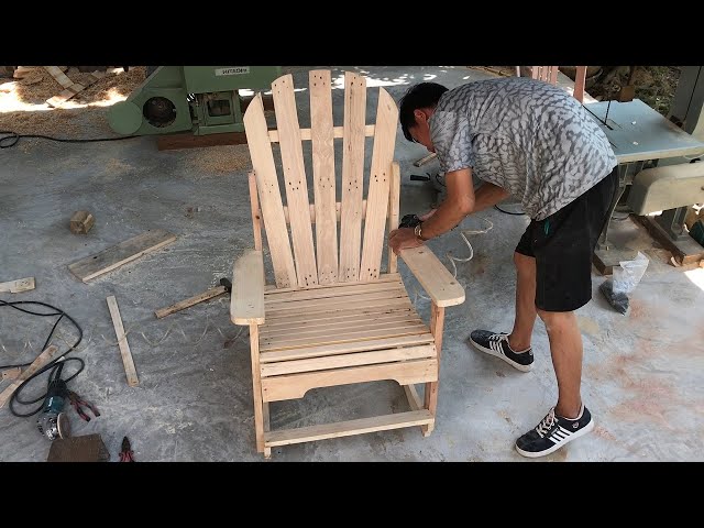 Amazing Woodworking Project Ideas From Old Pallets // Build A Outdoor Rocking Chair - How To, DIY!