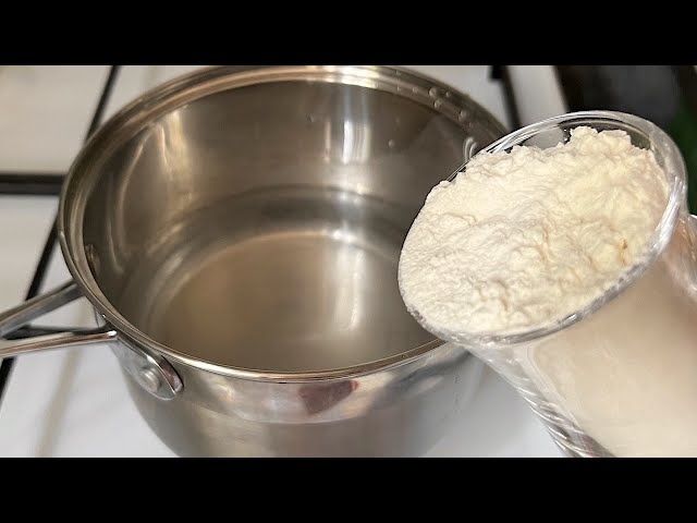 Just pour flour into boiling water!! I no longer shop in stores! easy and delicious