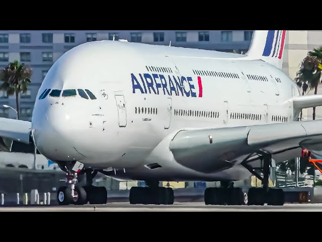 40 AWESOME TAKEOFFS at LAX | A340 747 A380 777 A350 | Los Angeles Plane Spotting