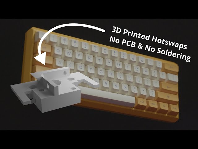 Building a 60% keyboard without soldering and PCB | 3D printed Build