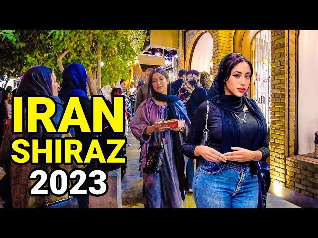 IRAN 2023 🇮🇷 Night Walk In the Center of Shiraz City Vlog ایران