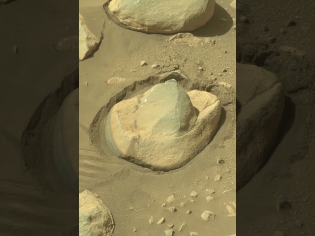 Rocks pressed into the ground on Mars. Perseverance Rover's tireless journey