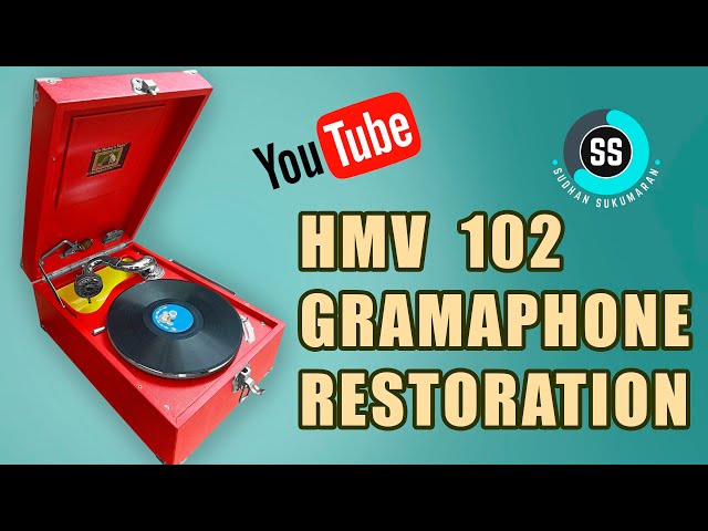 ANTIQUE GRAMAPHONE HMV 102 RESTORATION | THORENS