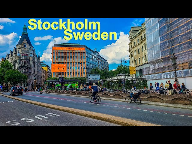 Stockholm, Sweden - Live Virtual Walk Sverige - Summer  2023 - 4K 60fps UHD