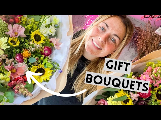 Hand-Tied Gift Bouquets with Home-Grown Flowers
