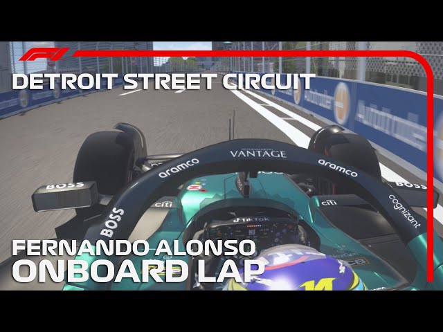 Fernando Alonso Onboard Lap Around Detroit Street Circuit