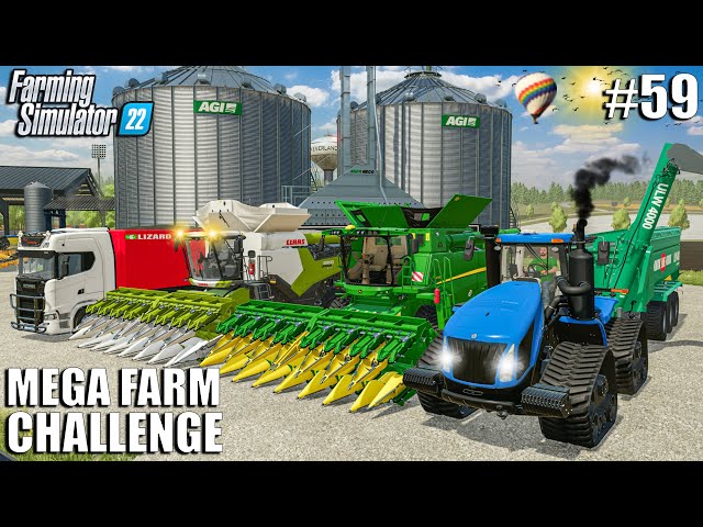 I STARTED THE BIGGEST HARVEST OF THE YEAR | MEGA FARM Ep.59 | Farming Simulator 22