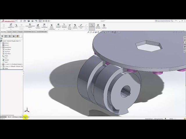 Tutorial mate cylindrical indexer cam with cam follower