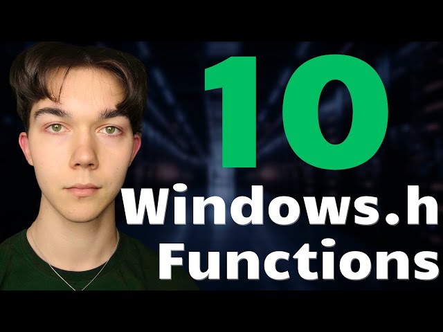 YOU have to KNOW this Windows API functions