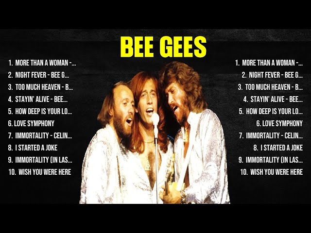Bee Gees Greatest Hits 2024 Collection   Top 10 Hits Playlist Of All Time