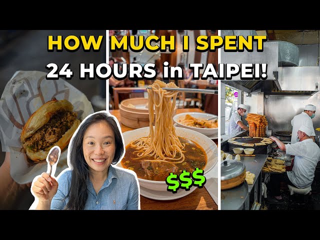 How Much $ I Spent 24 HOURS in Taipei! (Full Day Eating & Exploring - Taiwan Travel Vlog 🇹🇼)