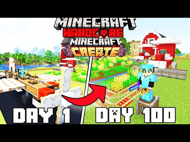 I Survived 100 Days in Ultimate Create Mod Minecraft Hardcore(hindi)