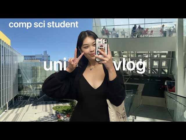 UNI VLOG👩🏻‍💻 Daily life of a computer science student, library study session, new tech accessories!