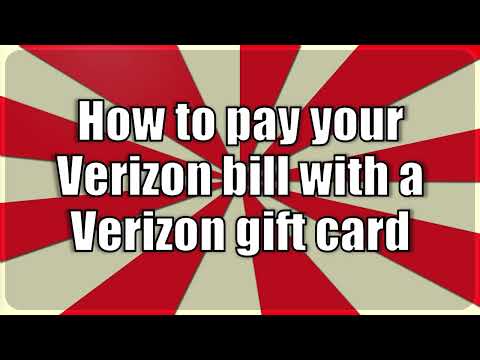 How to pay your Verizon bill with a Verizon gift card