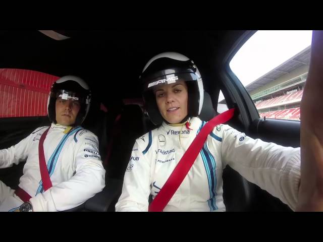Susie Wolff joins Valtteri Bottas for a hot lap