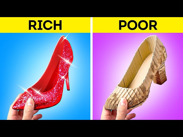 RICH GIRL VS POOR GIRL || Cool Hacks For Parenting! Expensive Items VS Cheap DIYs By 123 GO! GOLD