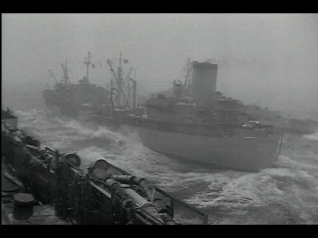 US Navy Braces for Yellow Sea Fury: Historic Winter Storm Preparations (1940s)