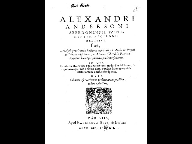 Alexander Anderson (mathematician) | Wikipedia audio article