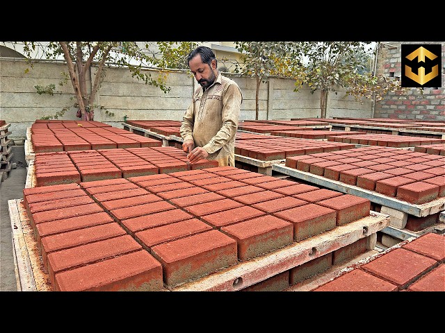 How Million Concrete paving bricks Tiles are made in Factory Process | Factory Mass Production