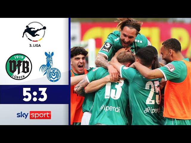 ACHT-Tore-Spektakel im Abstiegskampf! | VfB Lübeck - MSV Duisburg | Highlights - 3. Liga 2023/24