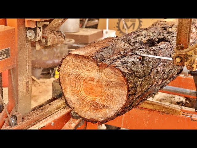 This Log Had FIRE Inside: Cateye Pine on the Sawmill 🔥