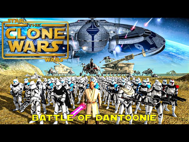 Star Wars The Clone Wars - Battle of Dantoonie! - Full Cinematic Battle | Empire at War & MOWAS2