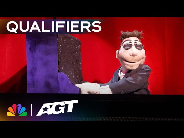 Puppet Simon & The Cowbelles perform with puppet SOFIA! | Qualifiers | AGT 2023