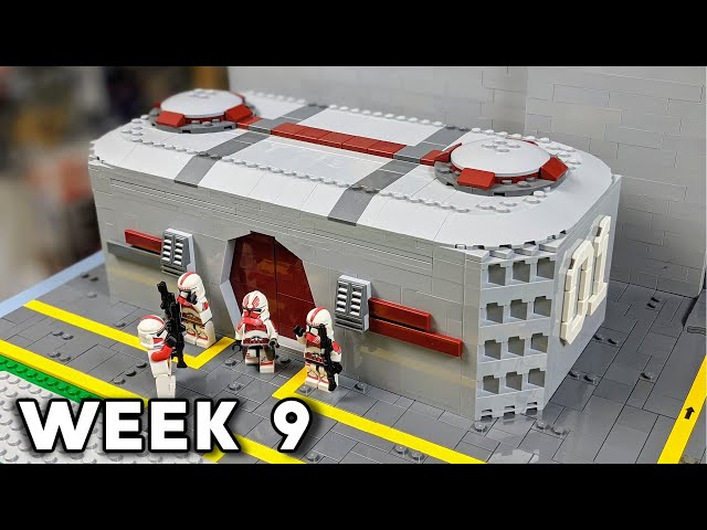 Building Coruscant In LEGO Week 9: Sky Scrapers and Finishing The Barracks Roof!