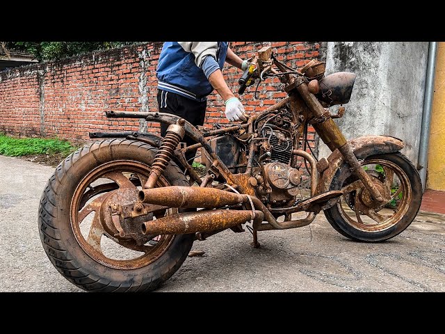 Ｒestoration Ｈａｒｌｅｙ davision built | Ｒestored dusty motocycle