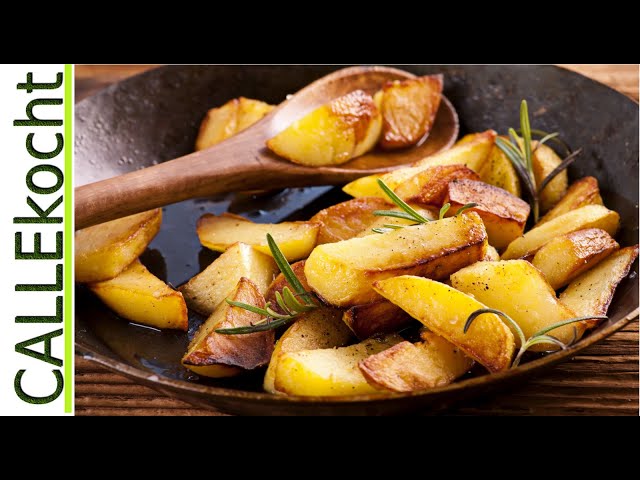 Gebratene Kartoffeln mit Rosmarin und frischem Gemüse - Rezept
