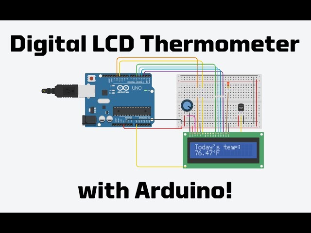 Making an LCD Digital Thermometer with Arduino