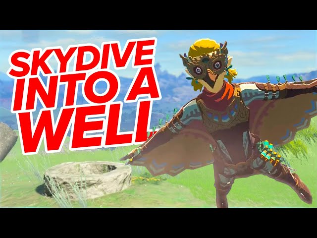 Skydive into a Well in Tears of the Kingdom! | ZELDA TOTK CHALLENGE