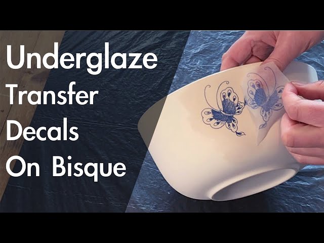 Underglaze Transfer Decals onto Bisque Pottery