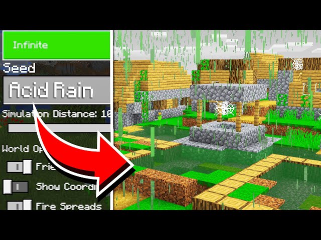 CURSED ACID RAIN SEED in Minecraft! (EP10 Scary Survival 2)