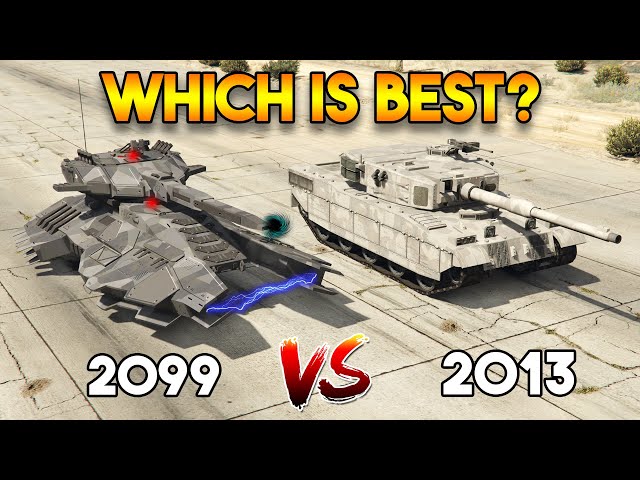 GTA 5 ONLINE : 2013 RHINO TANK VS 2099 FUTURE TANK (WHICH IS BEST?)