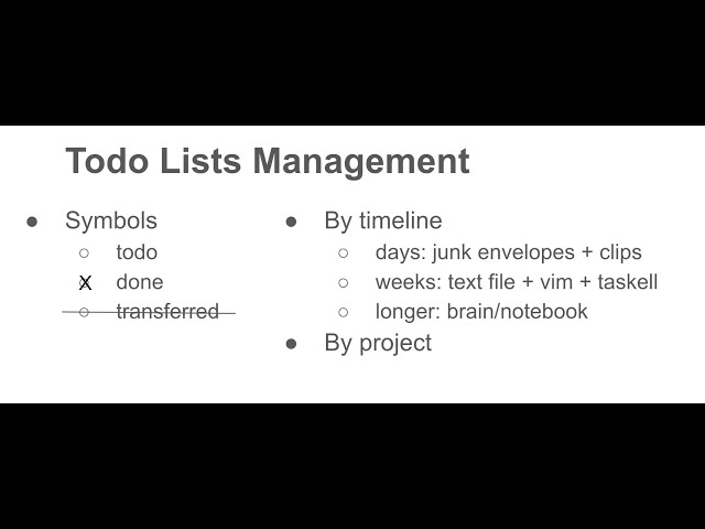 My todo lists management by timeline and projects
