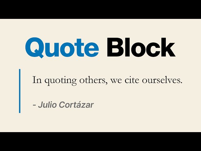How to Use the WordPress Quote Block
