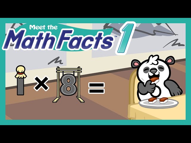 Meet the Math Facts Multiplication & Division - 1 x 8 = 8 | Preschool Prep Company