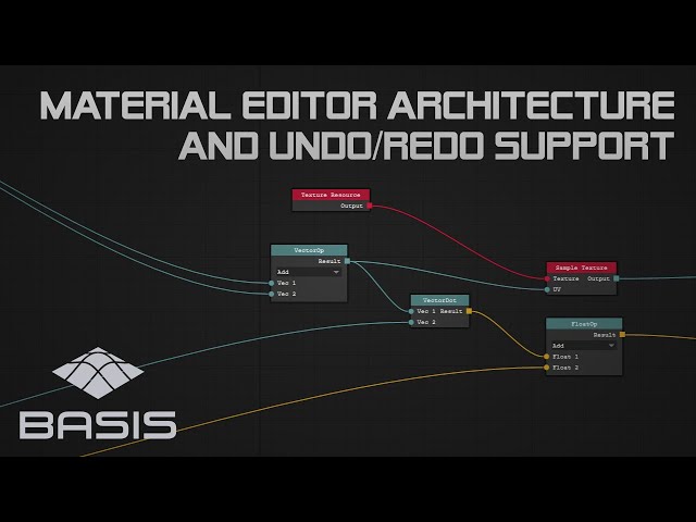 Material Editor Devlog #2 - Material editor architecture and undo/redo support