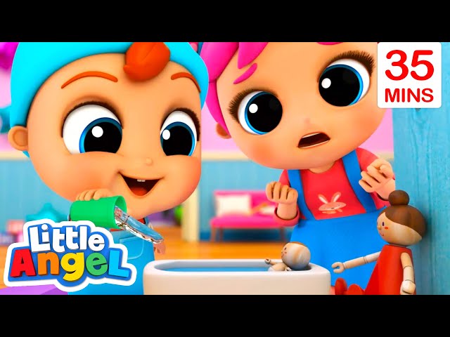 I Love My Dollhouse | Little Angel Sing Along | Learn ABC 123 | Fun Cartoons | Moonbug Kids