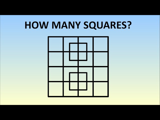 How To Solve "How Many Squares Are In This Picture" - Learn The Formula!
