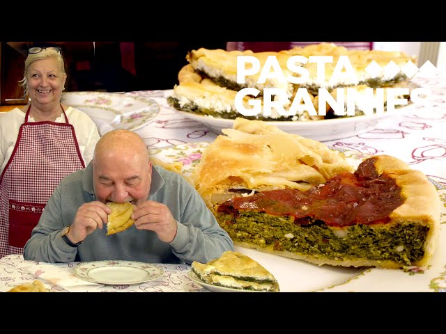 Enjoy Enrica's cheese and chard pie from Genova! | Pasta Grannies