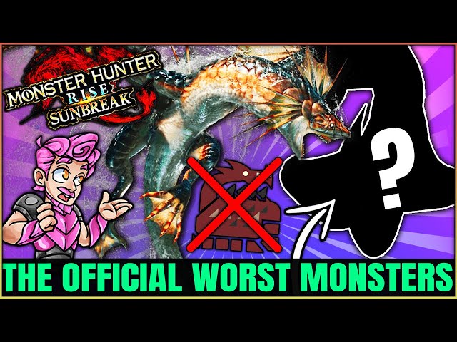 The Top 10 Worst Monsters of All Time So Says One Pink Man! (Monster Hunter Fun/Lore/Discussion)