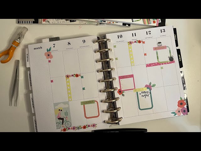 Plan With Me! Classic Happy Planner Weekly spread March 7-13, 2022