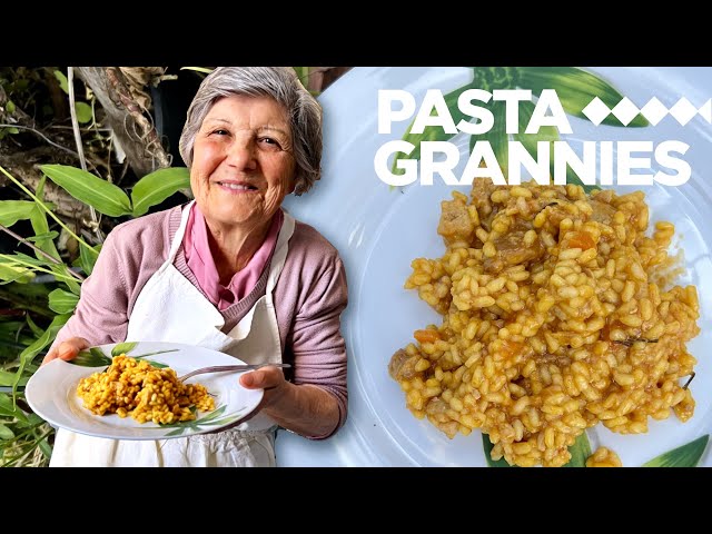 Enjoy Maria's Sardinian rice with pork, lemon & saffron! | Pasta Grannies