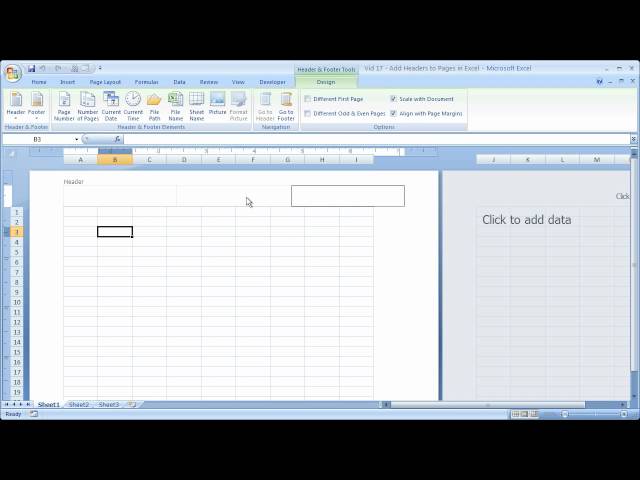 Excel Tips 17 - Quickly Add Headers to Pages in Excel 2007