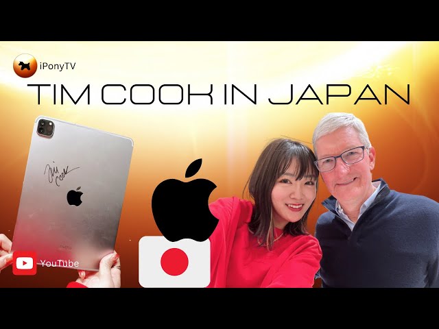 Tim Cook Surprised Japanese Creator Amity Sensei At The Apple Store In Japan He Signed Her iPad Pro!