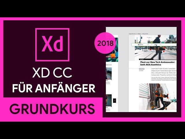 Adobe XD CC 2018 Grundkurs für Anfänger (Tutorial)