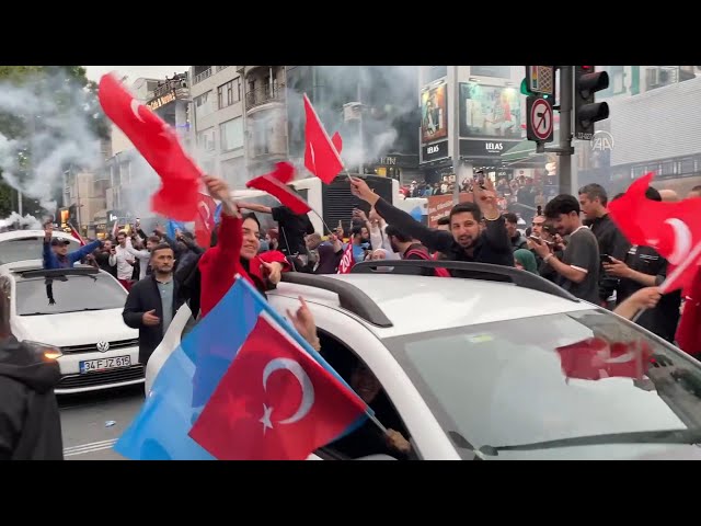 Citizens supporting President Erdogan started celebrations