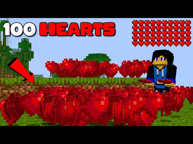 Survived with 100 HEARTS in Minecraft Hardcore